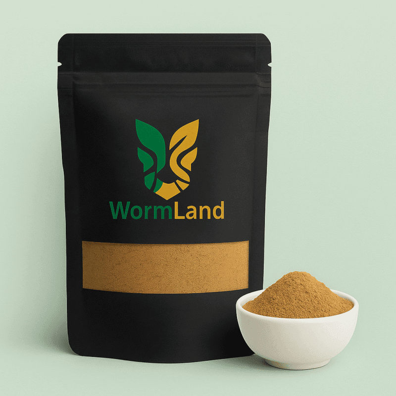 پودر کرم میلورم WormLand برای غذای پرنده و عروس هلندی – پروتئین طبیعی و مقوی